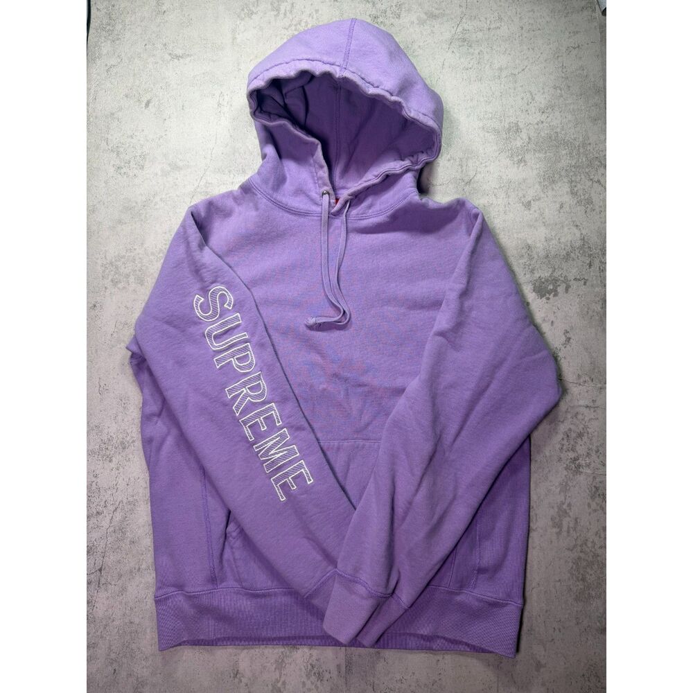 Supreme Sleeve Logo Hoodie Medium Purple